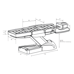 Fotel Kosmetyczny Elektryczny CLAVI - 3 silniki Biały -Fotele kosmetyczne elektryczne- 