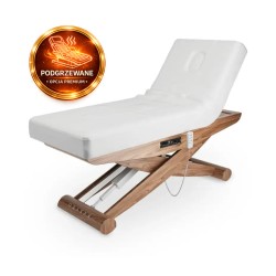 Łóżko Kosmetyczne Luna X Plus VibeSound Z Podgrzewaniem - Białe -Elektryczne stoły do masażu- 