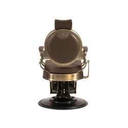 Fotel Barberski CAESAR BUZZ - Brązowy -Wyposażenie Fryzjerskie- 