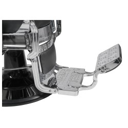 Fotel Barberski CAESAR BUZZ SILVER - Czarny -Wyposażenie Fryzjerskie- 