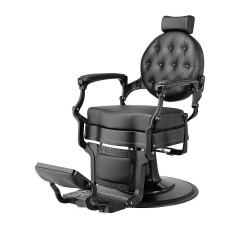 Fotel Barberski CAESAR BUZZ BLACK - Czarny -Wyposażenie Fryzjerskie- 
