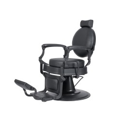 Fotel Barberski CAESAR SHOR BLACK -Wyposażenie Fryzjerskie- 