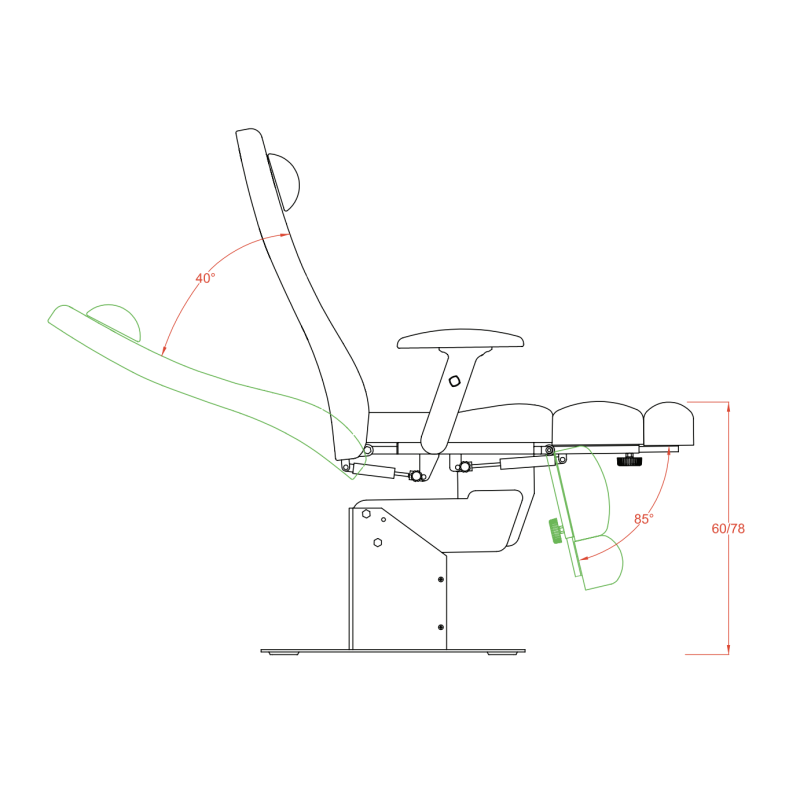 Fotel Kosmetyczny Pedicure Elektryczny EXTENS -Fotele pedicure- 