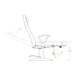 Fotel Kosmetyczny Hydrauliczny SOL Biały -Meble kosmetyczne- 