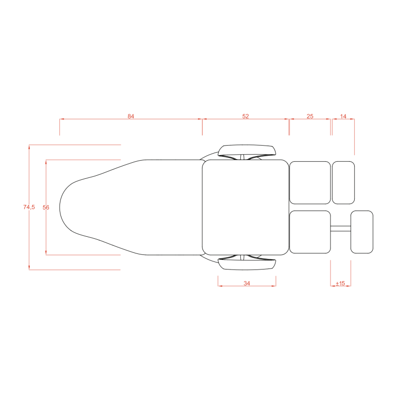 Fotel Kosmetyczny Hydrauliczny SOL Biały -Meble kosmetyczne- 