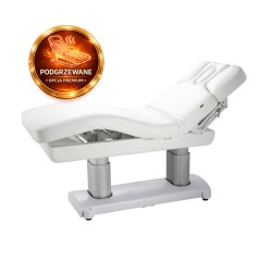 Herms - Biała leżanka zabiegowa sterowana elektrycznie -Łóżka SPA- 