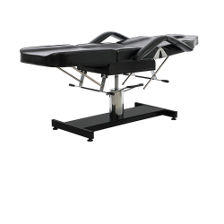 Fotel Kosmetyczny Hydrauliczny MENT - Czarny -Fotele kosmetyczne- 