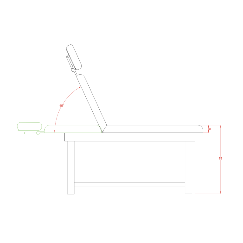 Łóżko Do Masażu ROMBO - Białe -Łóżka do masażu- 
