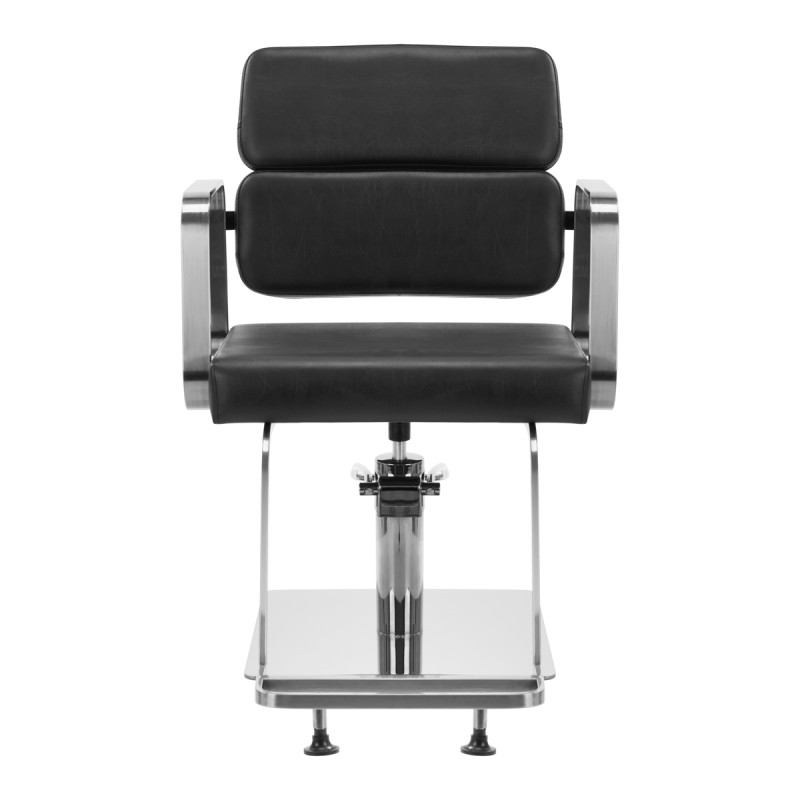Black reclining hydraulic barber chair