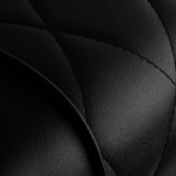 Black reclining barber chair footrest