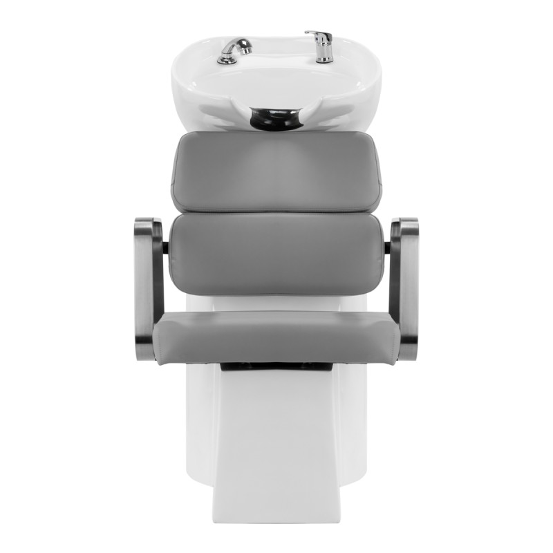 Szara myjnia fryzjerska z miską