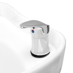 Gray reclining salon shampoo chair