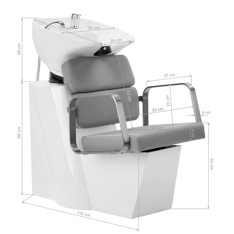 Szara myjnia fryzjerska Havana