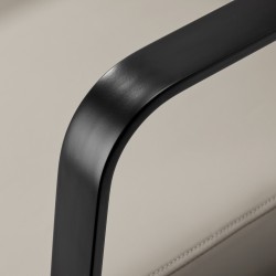 Reclining black beige shampoo chair