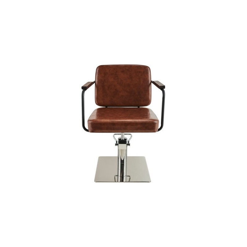 Enzo brown chair silver base