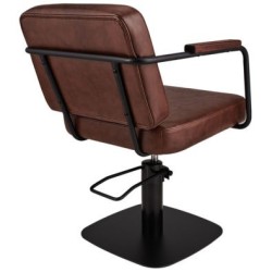 Brown barber chair square base