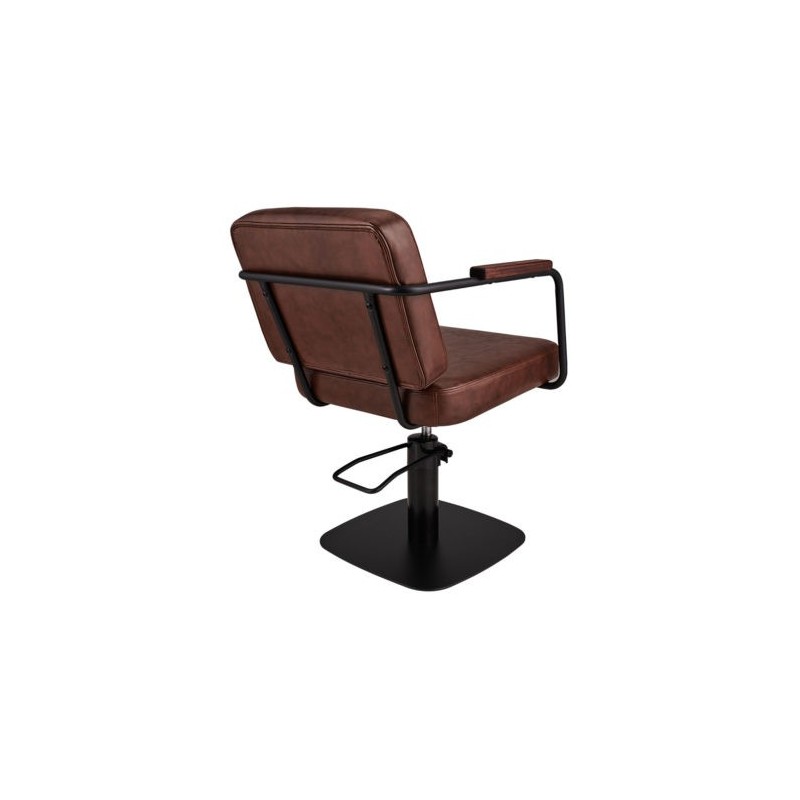 Brown barber chair square base