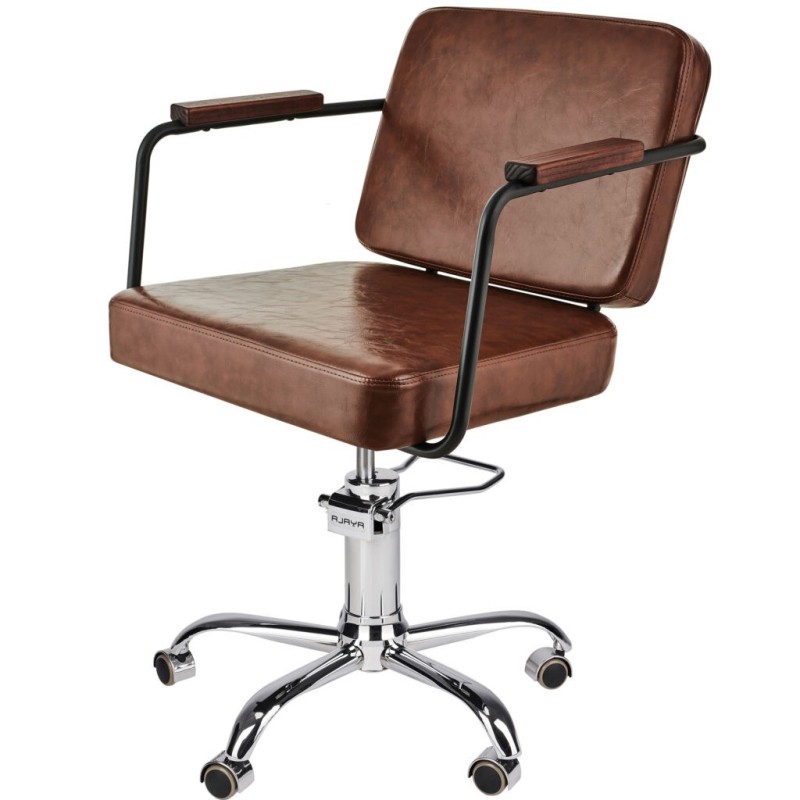 Brązowy fotel ENZO pięcioramienna podstawa