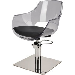 Fotel Fryzjerski GHOST - Srebrna Kwadratowa Podstawa - Ayala 48h -Fotele fryzjerskie- 