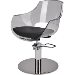 Fotel Fryzjerski GHOST - Srebrna Okrągła Podstawa - Ayala 48h -Fotele fryzjerskie- 