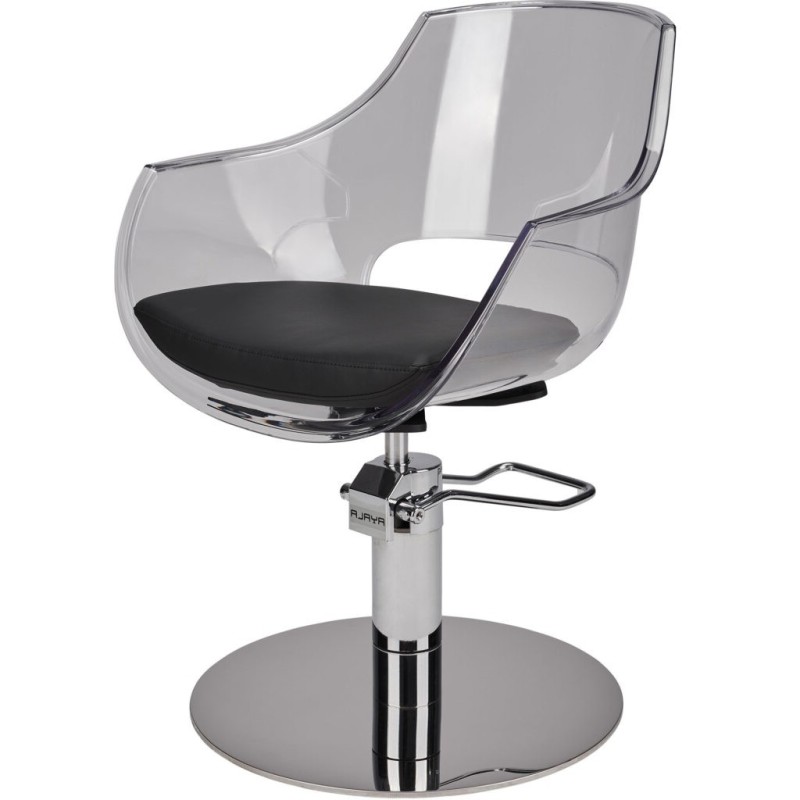Fotel Fryzjerski GHOST - Srebrna Okrągła Podstawa - Ayala 48h -Fotele fryzjerskie- 