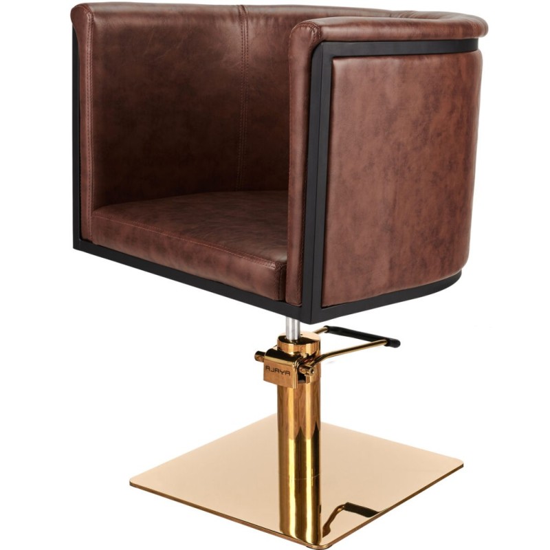 Fotel Fryzjerski GIO - Srebrna Kwadratowa Podstawa - Ayala 48h -Fotele fryzjerskie- 