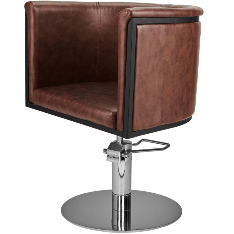 Fotel Fryzjerski GIO - Srebrna Okrągła Podstawa - Ayala 48h -Fotele fryzjerskie- 