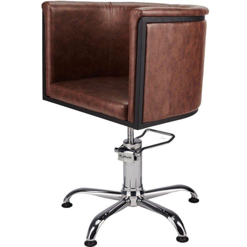 Fotel Fryzjerski GIO - Srebrna Pięcioramienna Podstawa - Ayala 48h -Fotele fryzjerskie- 