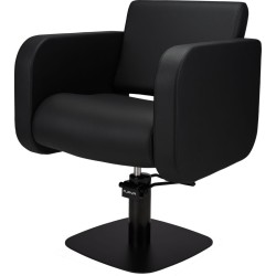 Czarny Fotel Fryzjerski GLOBE  - Czarna Kwadratowa Podstawa - Ayala 48h -Fotele fryzjerskie- 
