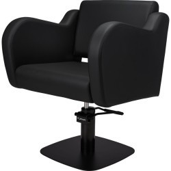 Czarny Fotel Fryzjerski HOLLY B  - Czarna Kwadratowa Podstawa - Ayala 48h -Fotele fryzjerskie- 