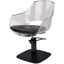 Fotel Fryzjerski GHOST - Czarna Kwadratowa Podstawa - Ayala 48h -Fotele fryzjerskie- 