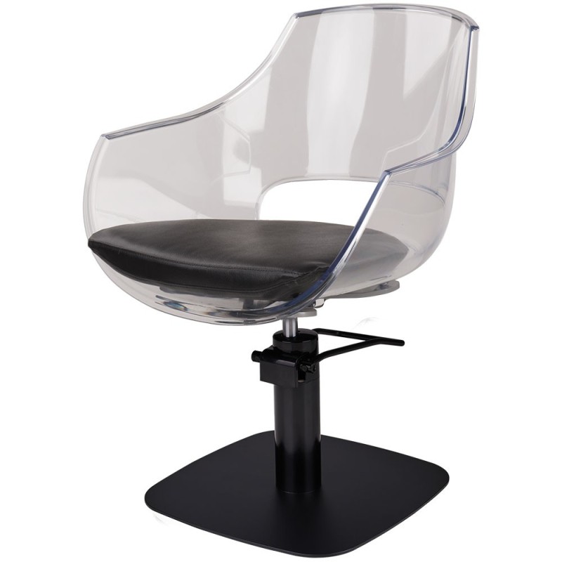 Fotel Fryzjerski GHOST - Czarna Kwadratowa Podstawa - Ayala 48h -Fotele fryzjerskie- 