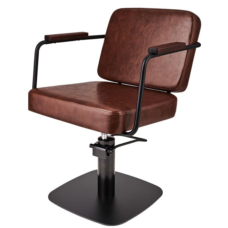 Brązowy fotel fryzjerski ENZO hydrauliczny