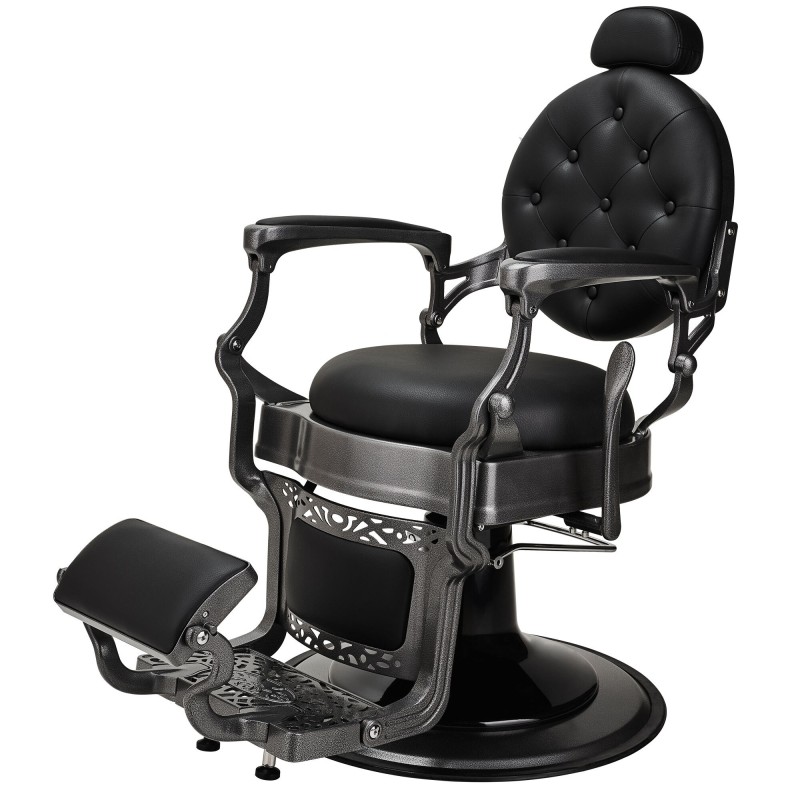Fotel Barberski TOMMY BLACK - Ayala 48h -Fotele barberskie- 