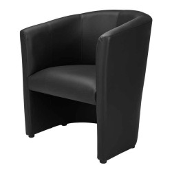 Czarny fotel MILANO do poczekalni