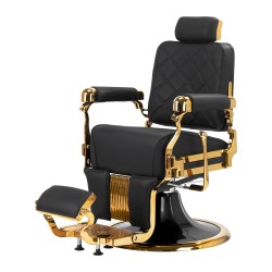 Gabbiano fotel barberski Leonardo złoto czarny