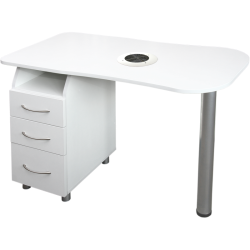 Biurko Kosmetyczne Bk02 Z Pochłaniaczem Białe - Manicure -Biurka kosmetyczne- 