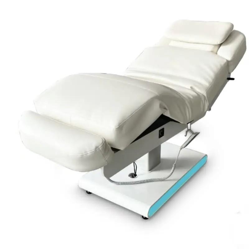 Fotel Kosmetyczny Zenith w kolorze białym - Biała podstawa -Fotele kosmetyczne elektryczne- 