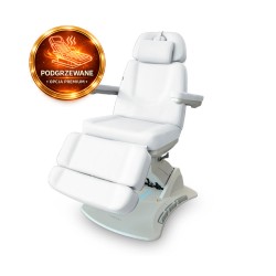 Fotel Kosmetyczny Elektryczny Aspromus 2403 Z Podgrzewaniem - Biały -Fotele kosmetyczne elektryczne- 