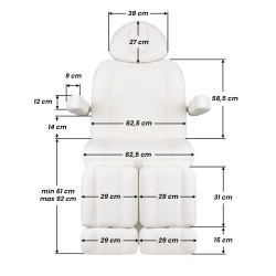 Fotel do pedicure elektryczny z trzema silnikami