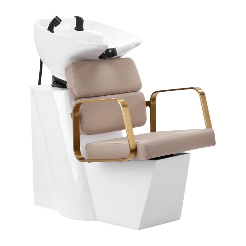 Gold-beige salon shampoo chair