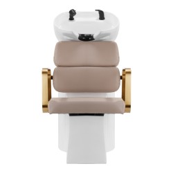 Gold-beige salon shampoo chair