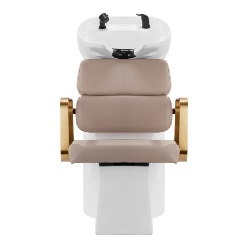 Gold-beige salon shampoo chair