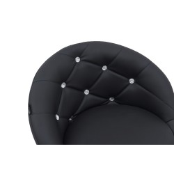 Fotel Hc948N Czarny Ekoskóra Złota Podstawa