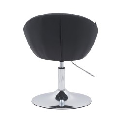 Fotel Hc948N Czarny Ekoskóra Chromowana Podstawa