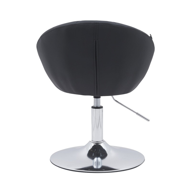 Fotel Hc948N Czarny Ekoskóra Chromowana Podstawa