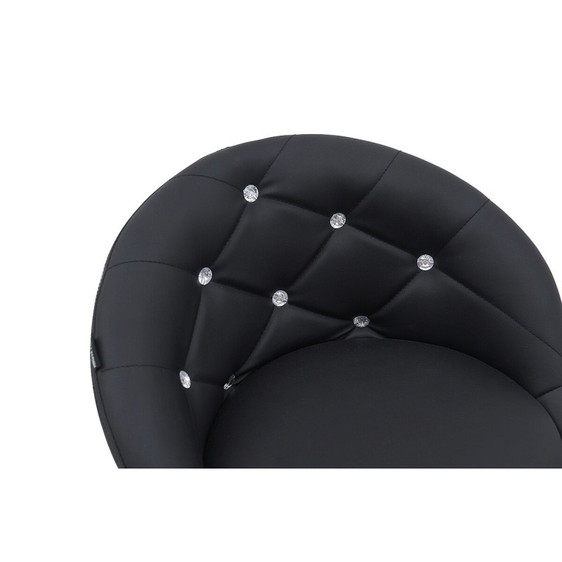 Fotel Hc948N Czarny Ekoskóra Chromowana Podstawa