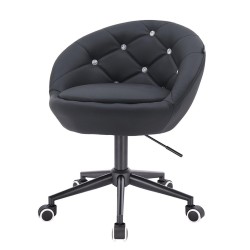 Fotel Hc948K Czarny Ekoskóra Czarna Podstawa