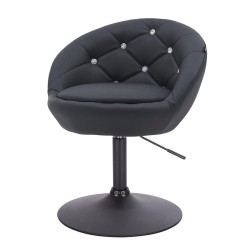 Fotel Hc948N Czarny Ekoskóra Czarna Podstawa