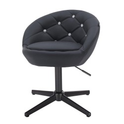 Fotel Hc948Cross Czarny Ekoskóra Czarna Podstawa